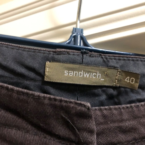 Sandwich size 40 brushed cotton pant chocolate brown - Picture 2 of 3